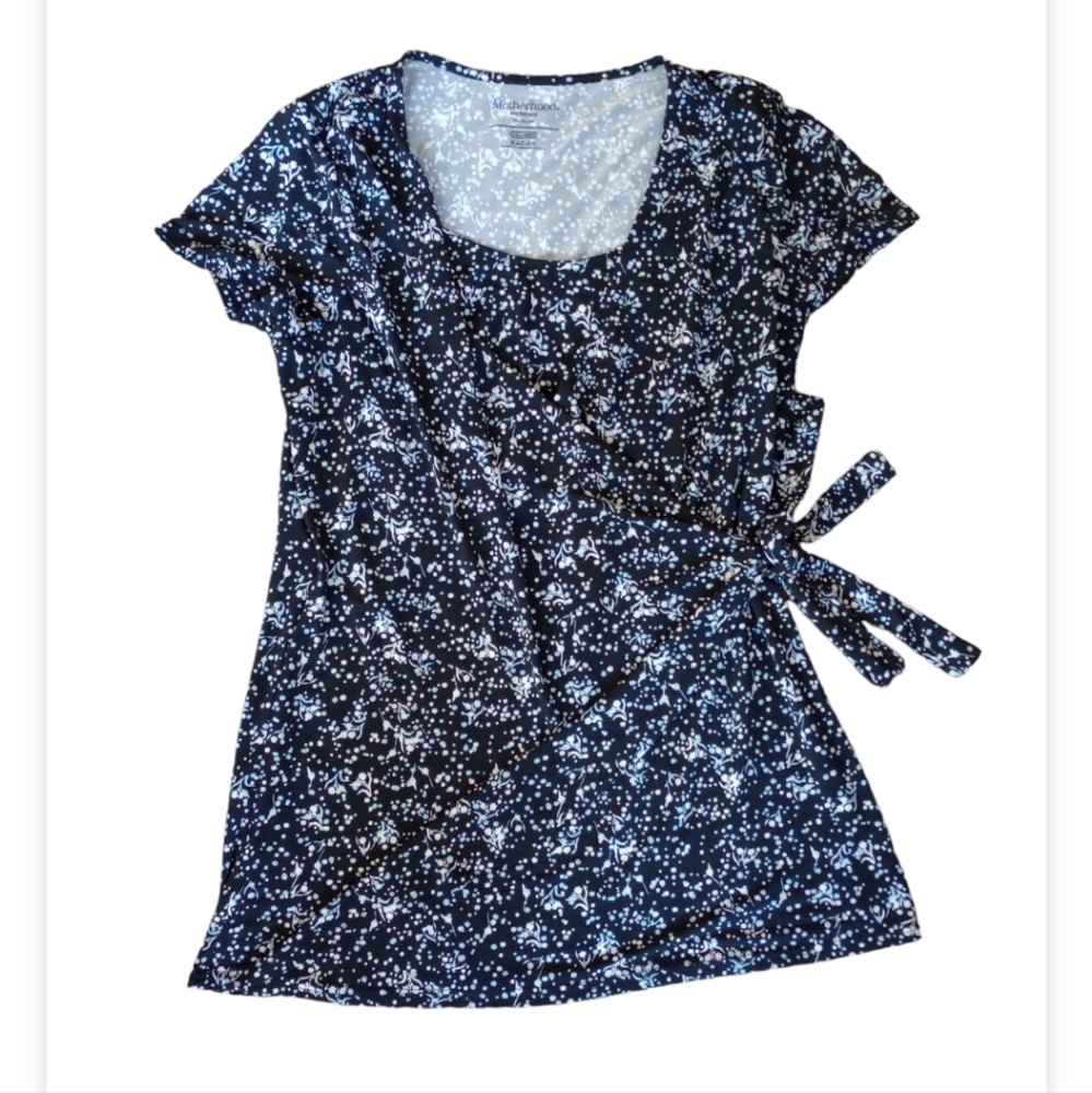 Motherhood Nursing Wrap around Top Size M